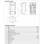 Krbová kamna ABX Island 7 Aqua s TV mastek